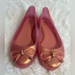 Mini Melissa pink bow girls flats